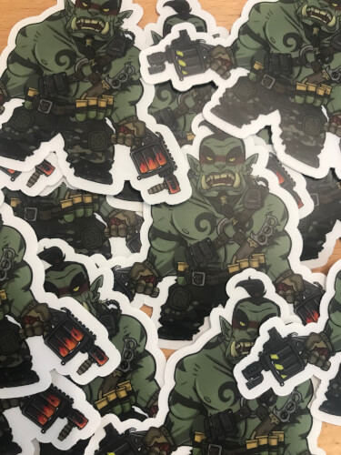 Mystic Warriors - Foom the Orc Warlord - Sticker Aufkleber