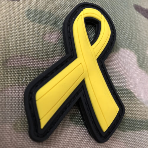 YELLOW RIBBON SCHLEIFE SUPPORT SOLDATEN SOLDIER  3D Rubber Patch