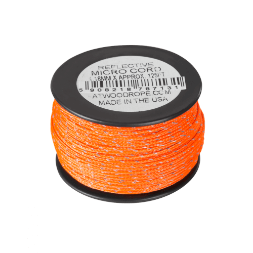 Atwood Rope MFG™ -  Micro Reflective Cord 1.18mm (125ft) - Neon Orange